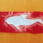 child transfering pattern to the fabric