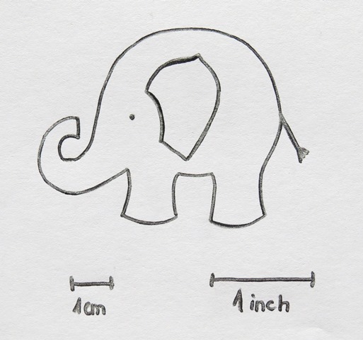 stuffed elephant pattern template