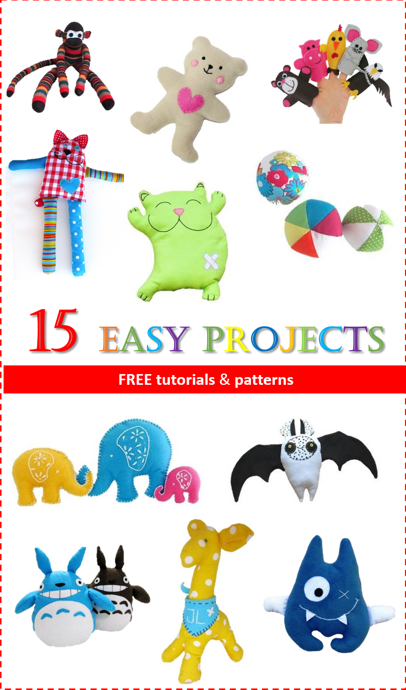 EASY PROJECTS for sewing toys free patterns — Sew Toy