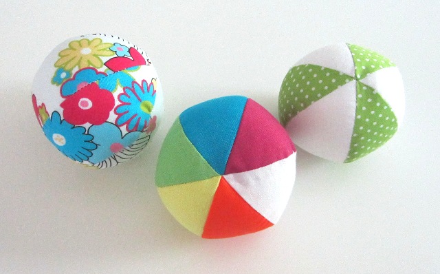 Sew a Happy Soft Colorful Ball free tutorial SewToy