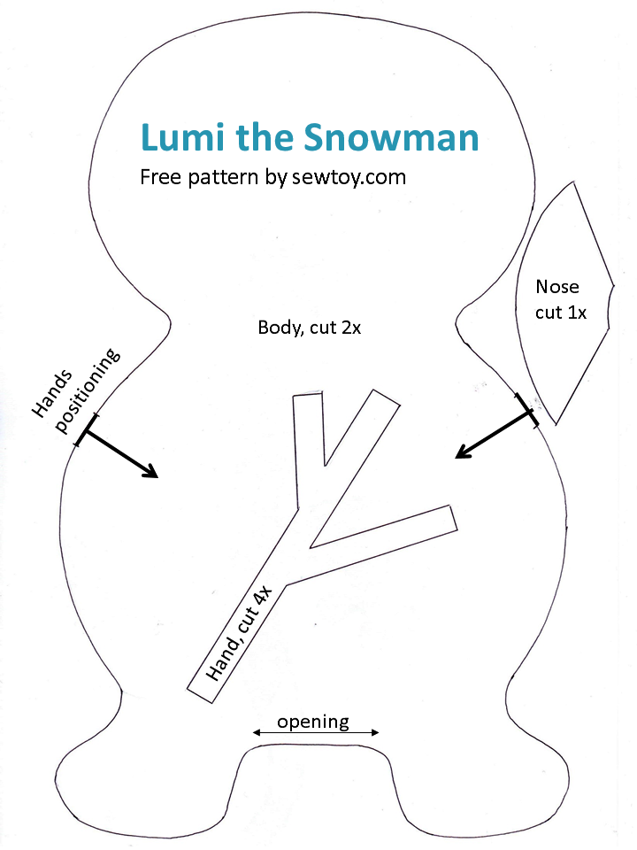 HOW TO SEW LUMI THE SNOWMAN - EASY FREE PATTERN — Sew Toy