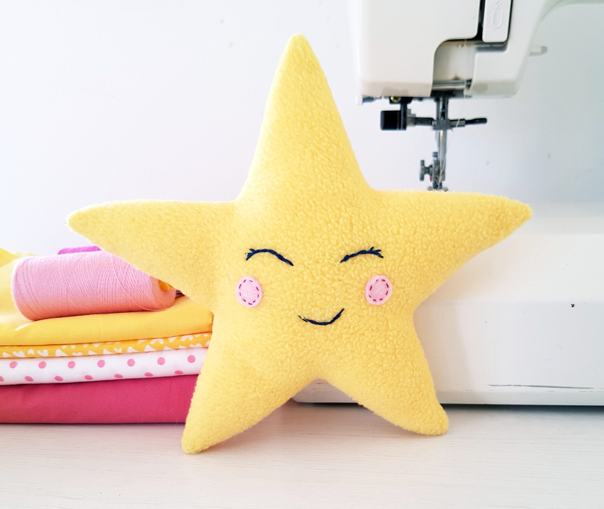 Easy star pillow sewing pattern for beginners