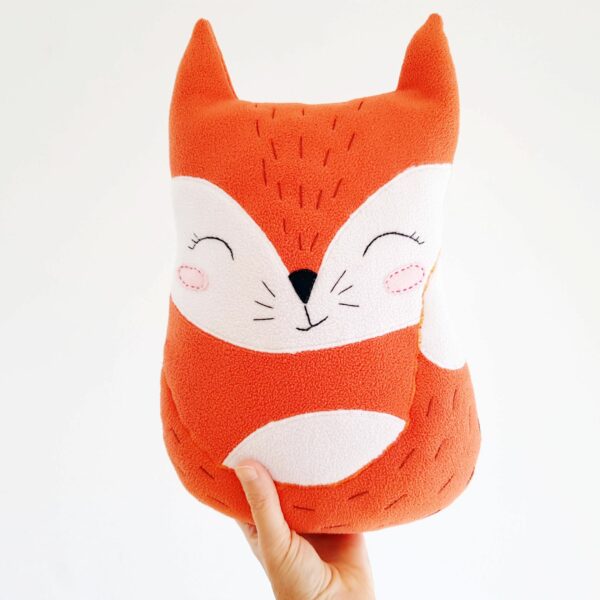 cute and easy sewing pattern for the fox stuffed toy 5
