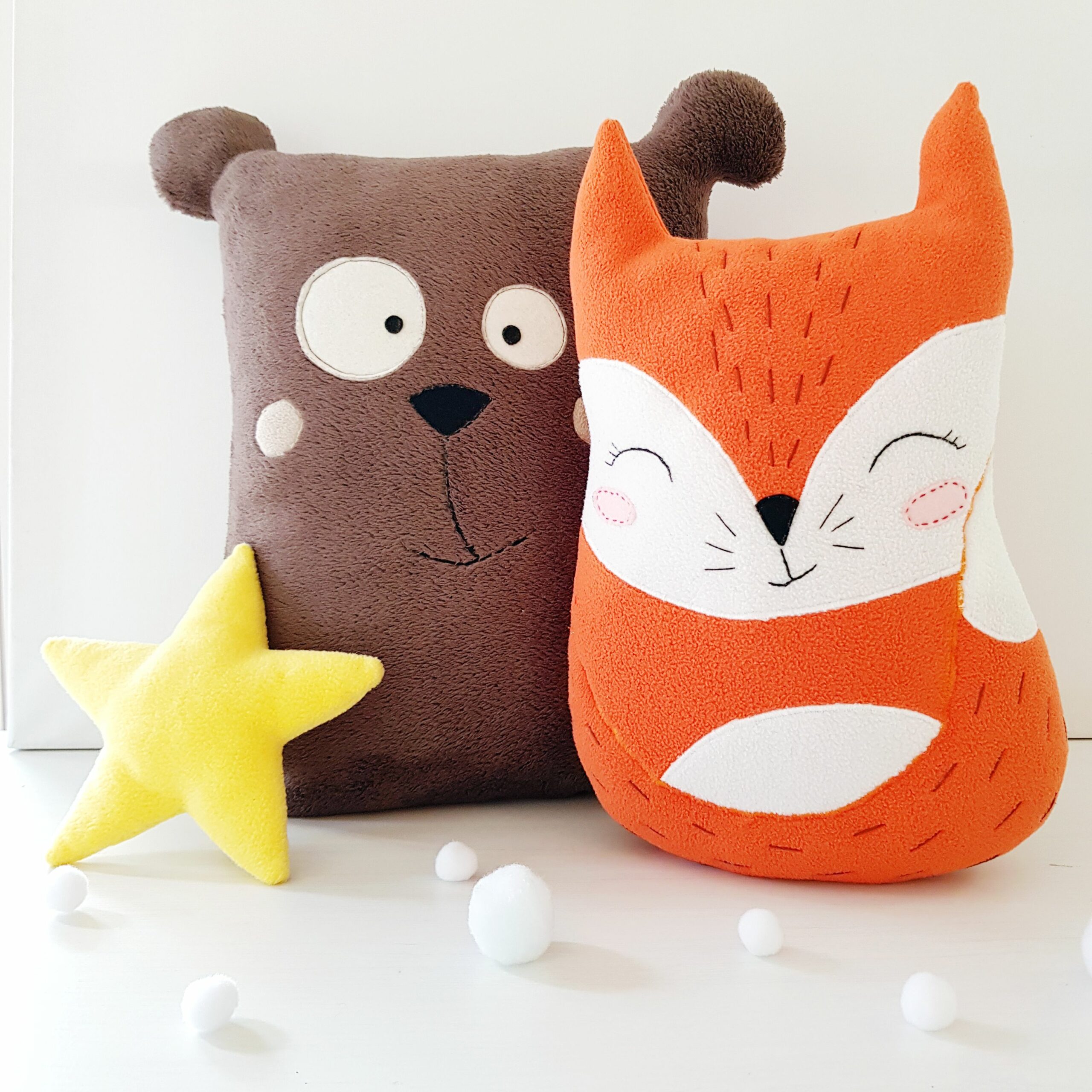 cute and easy sewing pattern for the fox stuffed toy 4