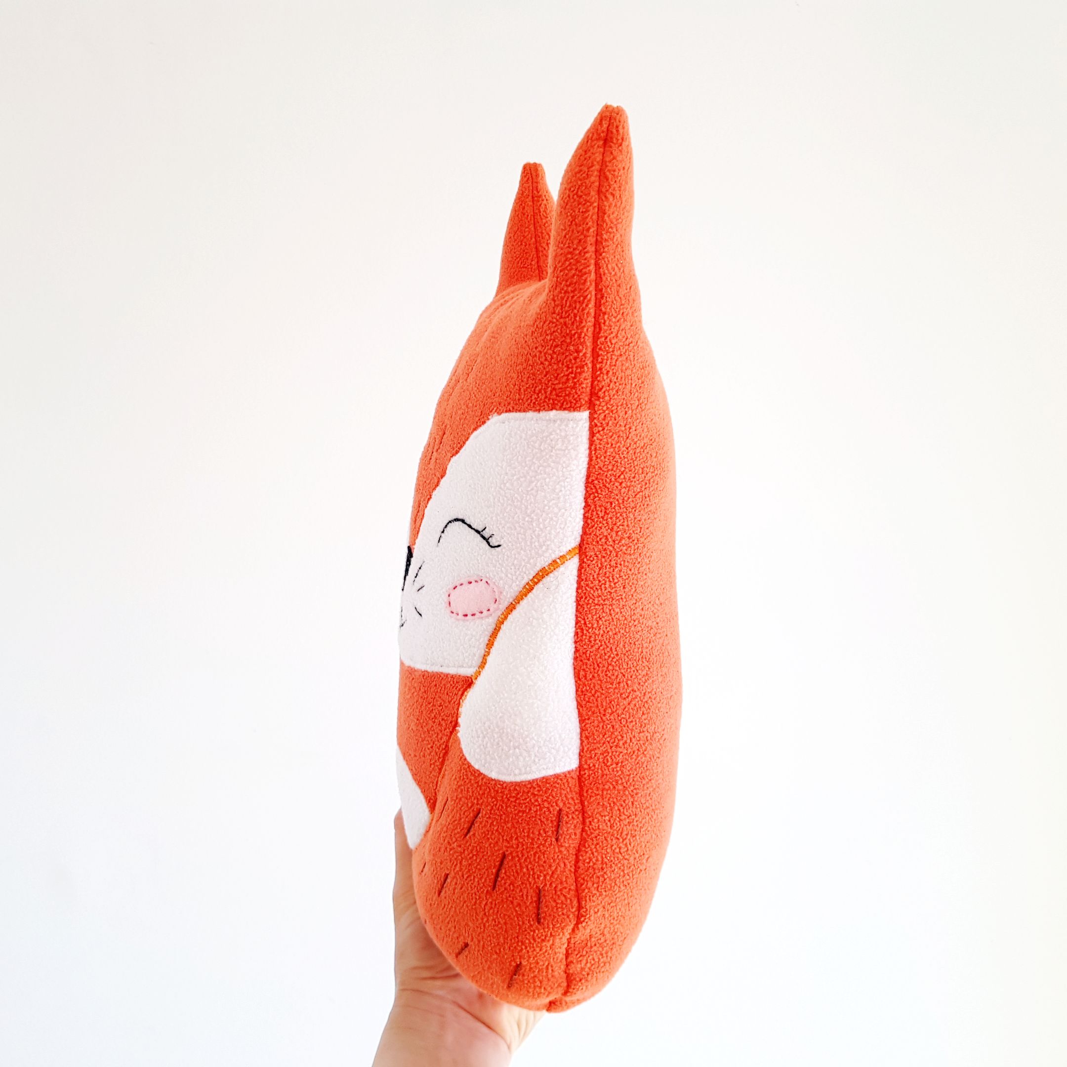 FOX PILLOW SEWING PATTERN, cute stuffed animal toy