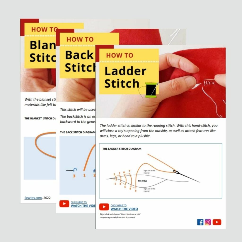 Best Hand Stitches For Stuffed Animals I Video & Photo Tutorial