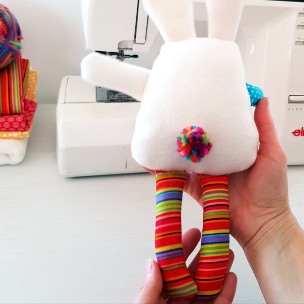 Bunny stuffed toy pattern and tutorial for beginners in two sizes_3